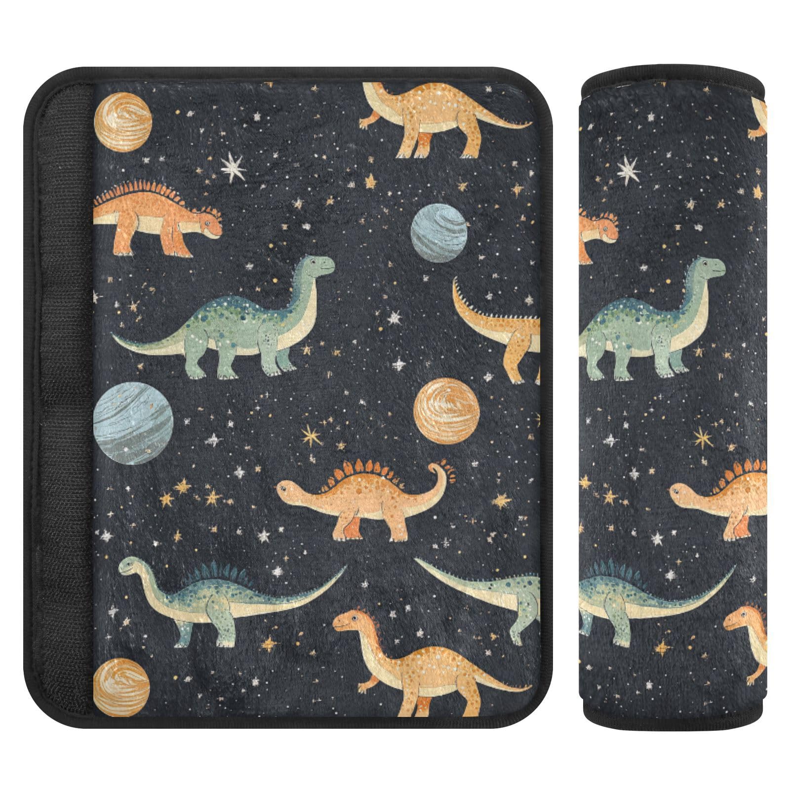 Seat Belt Covers 2 Pack Dinosaurs Floating Car Seat Strap Covers Super Soft Colorful Car Seat Neck Cover for Boys Girls Adults Babies S
