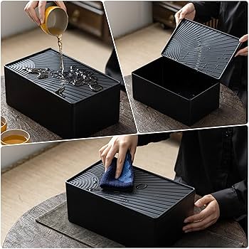 Set Da Tè Giapponese TEANAGOO In Porcellana - Teiera 700 Ml E 4 Tazze, Grigio Carbone, Con Vassoio, Ideale Per Casa E Viaggi - Foto 11