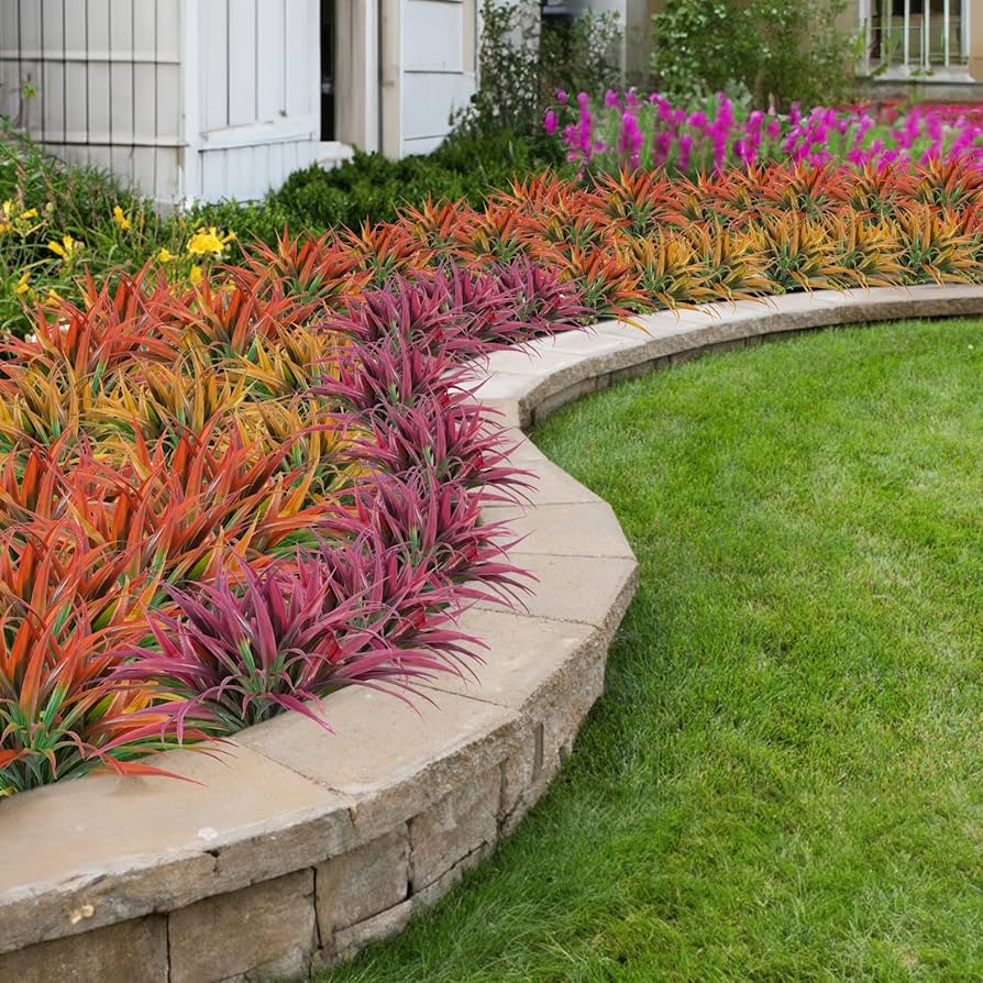 Amazon｜NAHUAA 人工芝 フェイクプラント 17.3インチ 屋外プラスチック