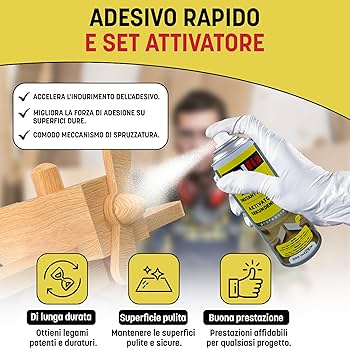 Super Attack Colla Extra Forte 100g + Attivatore 400ml - Bicomponente Per Legno, Metallo, Tessuti, Impermeabile - Foto 8