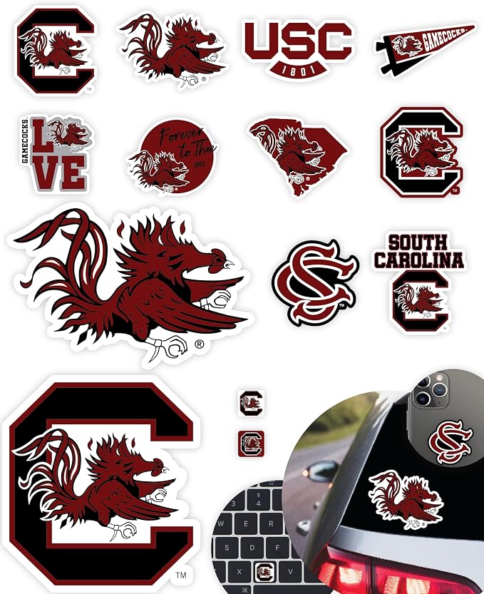 Sc Llr Sticker Amazon.com - South Carolina Stickers (14 Piece) South Carolina Gifts ...