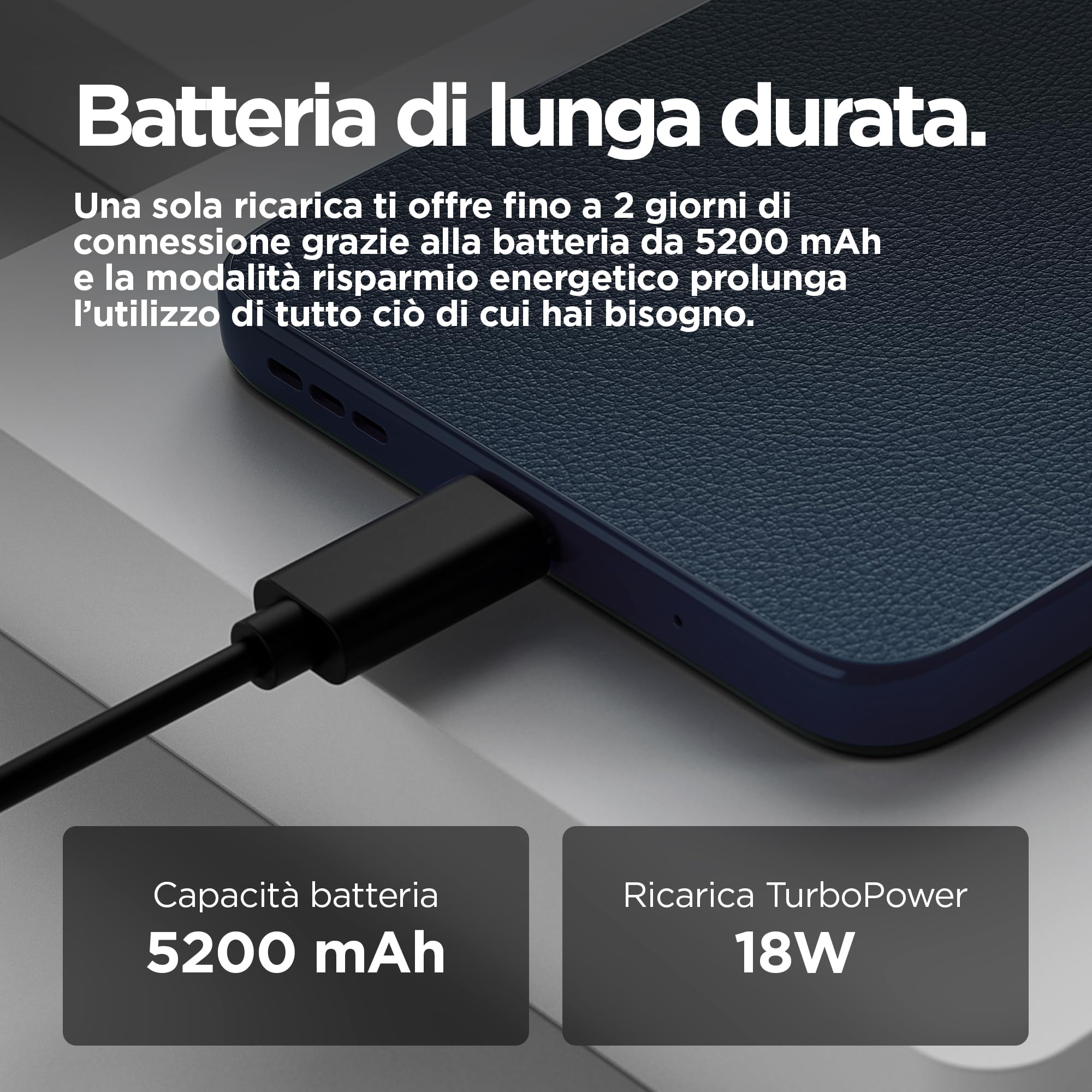 Motorola moto e15 (2/64GB, Fotocamera da 32MP + sensore antisfarfallio, Display 6.67" HD+ 90Hz Corning® Gorilla® Glass 3, 5200mAh, MediaTek Helio G81 Extreme, Android 14 Go Edition), Denim Blue