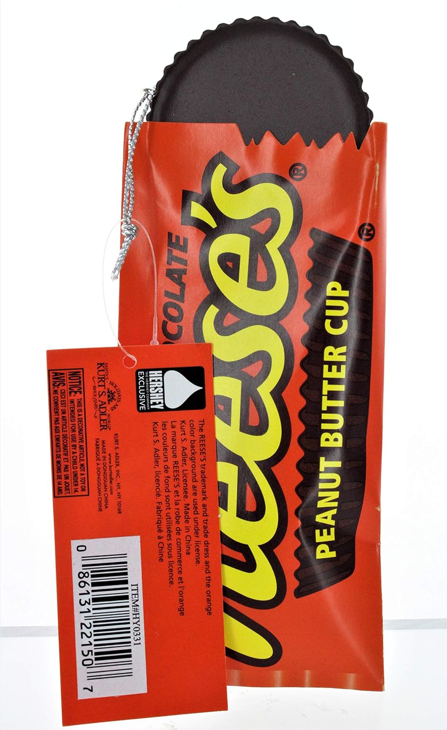 Hersheys Reeses Peanut Butter Cup Candy Christmas Ornament