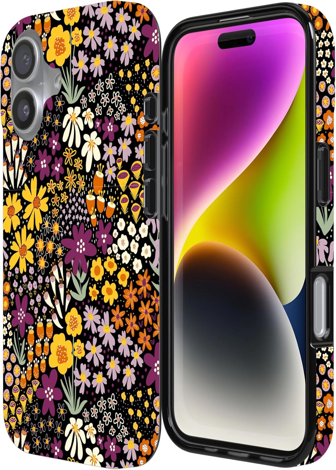 Casely iPhone 17 Case | Falling for You | Plum Floral | Compatible with MagSafe | Classic Ultra Slim Design - Image 2