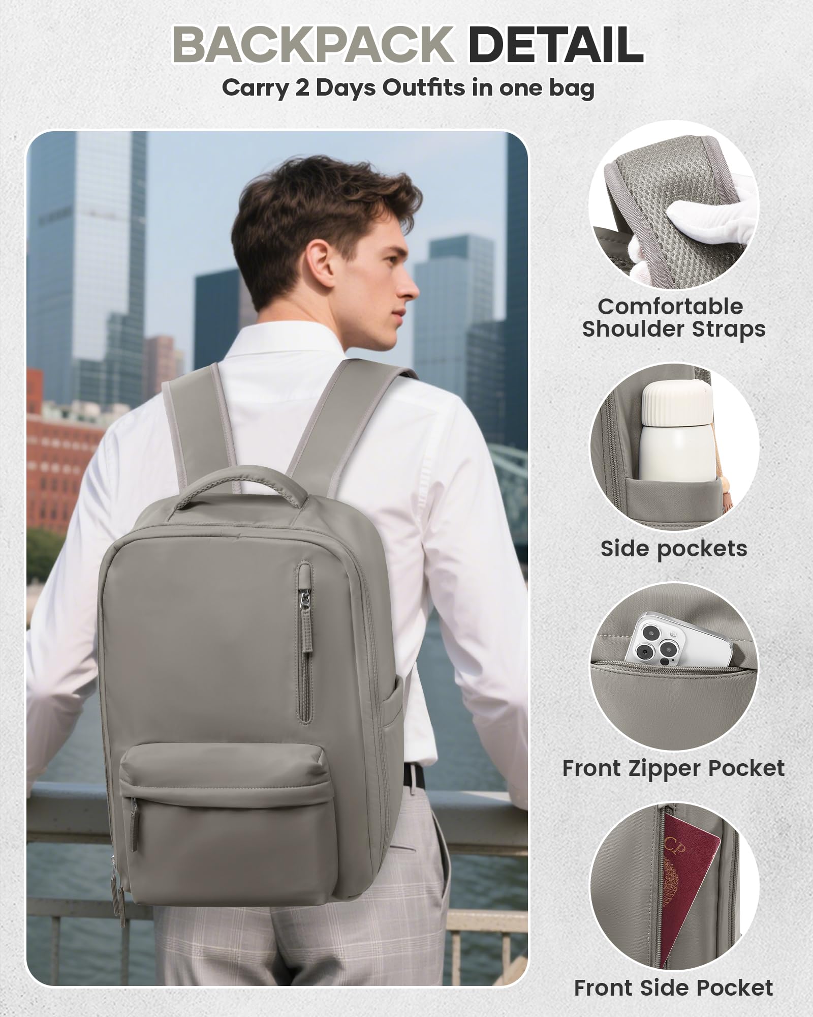 SZLX Borse da Cabina per Easyjet 45x36x20 Zaino da Viaggio Donna Ryanair 40x20x25 Bagaglio a Mano con porta usb zaino da viaggio aereo bagaglio a mano zaino per laptop Casual Daypack