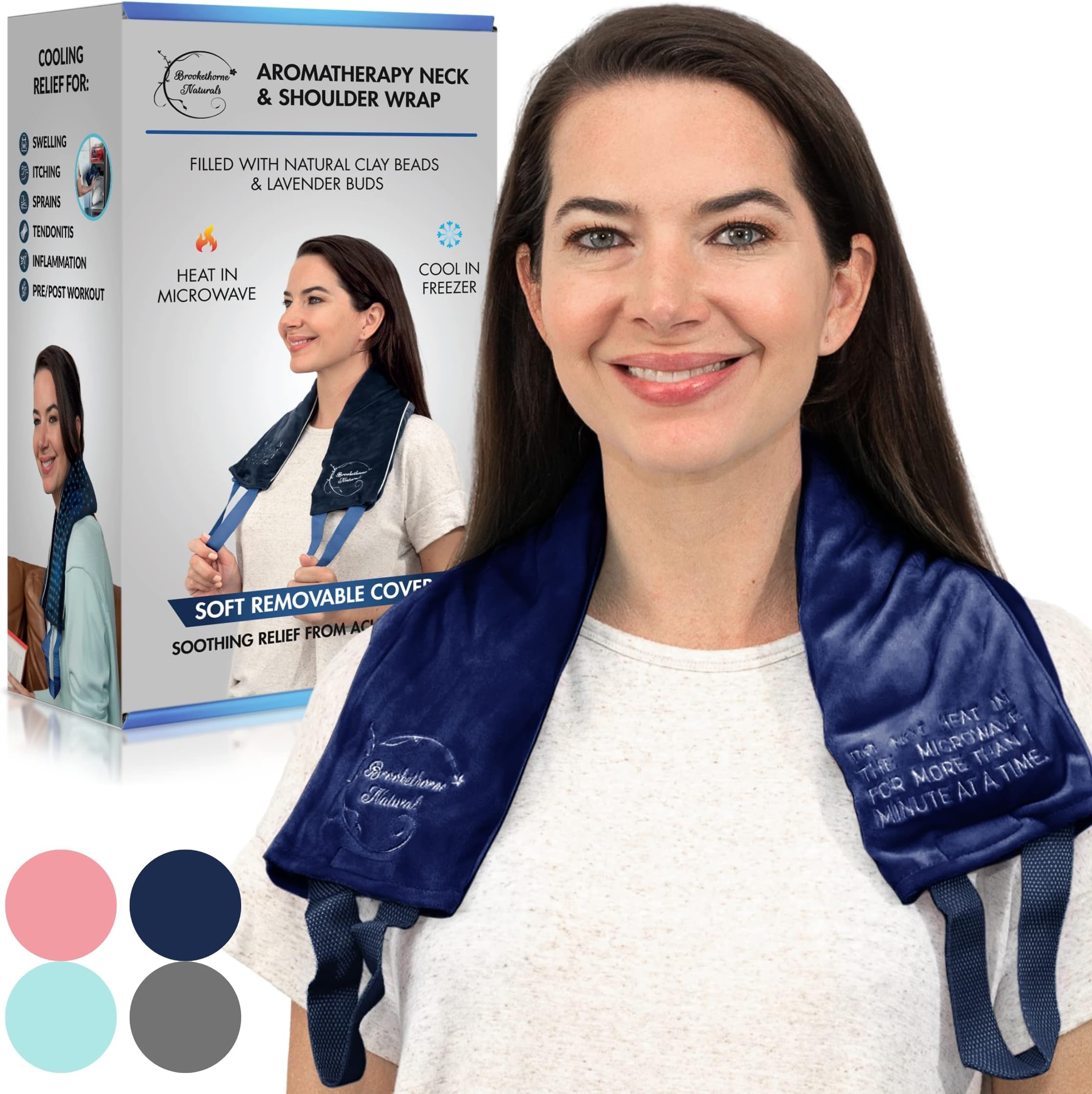 Brookethorne Naturals Microwave Heating Pad for Neck and Shoulders Moist Heating Pad