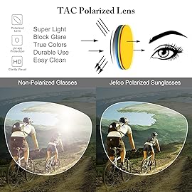 Jefoo Polarized Aviator Sunglasses for Women Men Retro Trendy Sports Sunglasses for Outdoor UV400 Protection