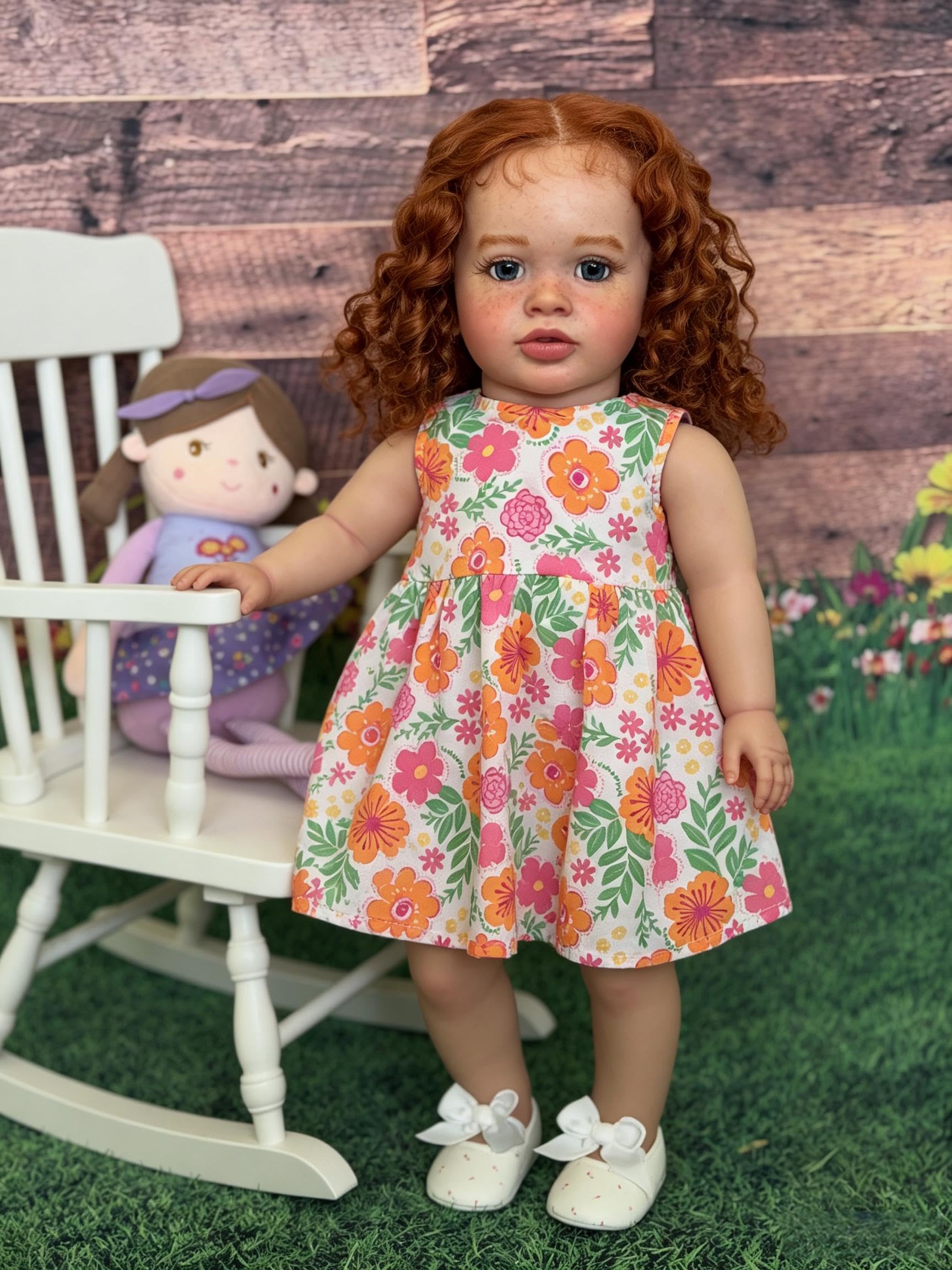 RXDOLL Lalka Reborn Pippa, duży rozmiar, realistyczna, Reborn maluch, dziewczyna, miękkie winylowe kończyny i tkanina, lalka, która wygląda naprawdę realistycznie, noworodek, zestaw zabawek dla dzieci