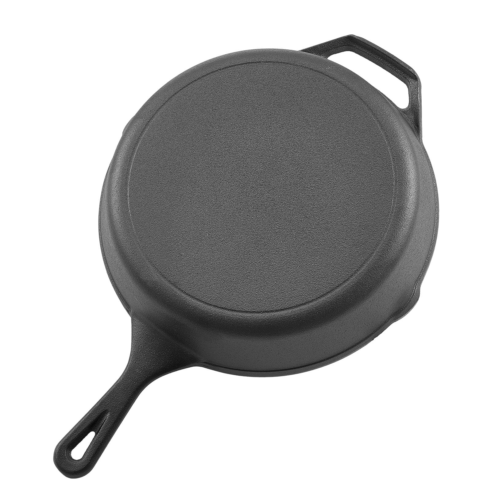 VEVOR Patelnia żeliwna, zestaw 4 patelni (155, 205, 260, 305 mm), patelnie z odpornym na wysokie temperatury uchwytem silikonowym, wstępnie przyprawiona patelnia szefa kuchni, piekarnik, gazowa
