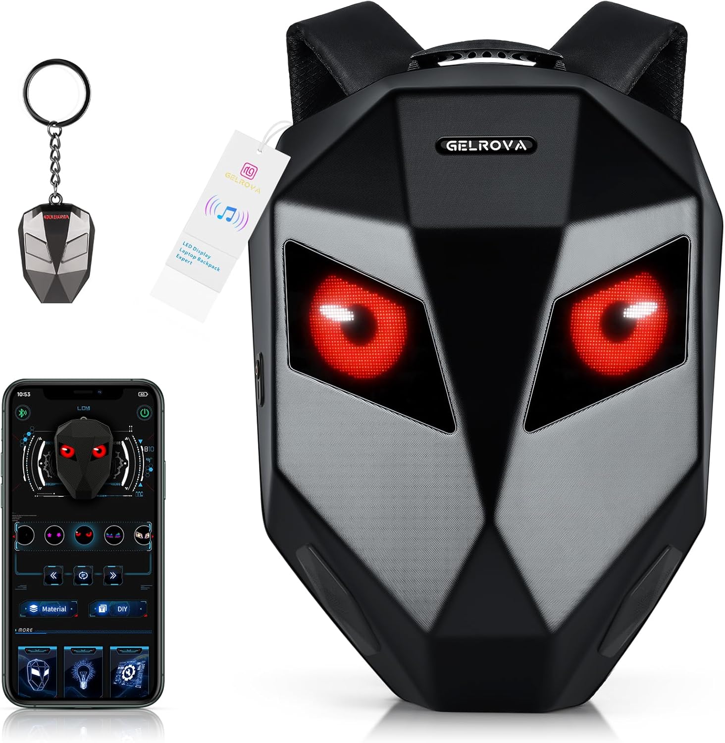 Gelrova Music Cycling Backpack [Battery not included] - LED Bicycle Backpack With Speakers