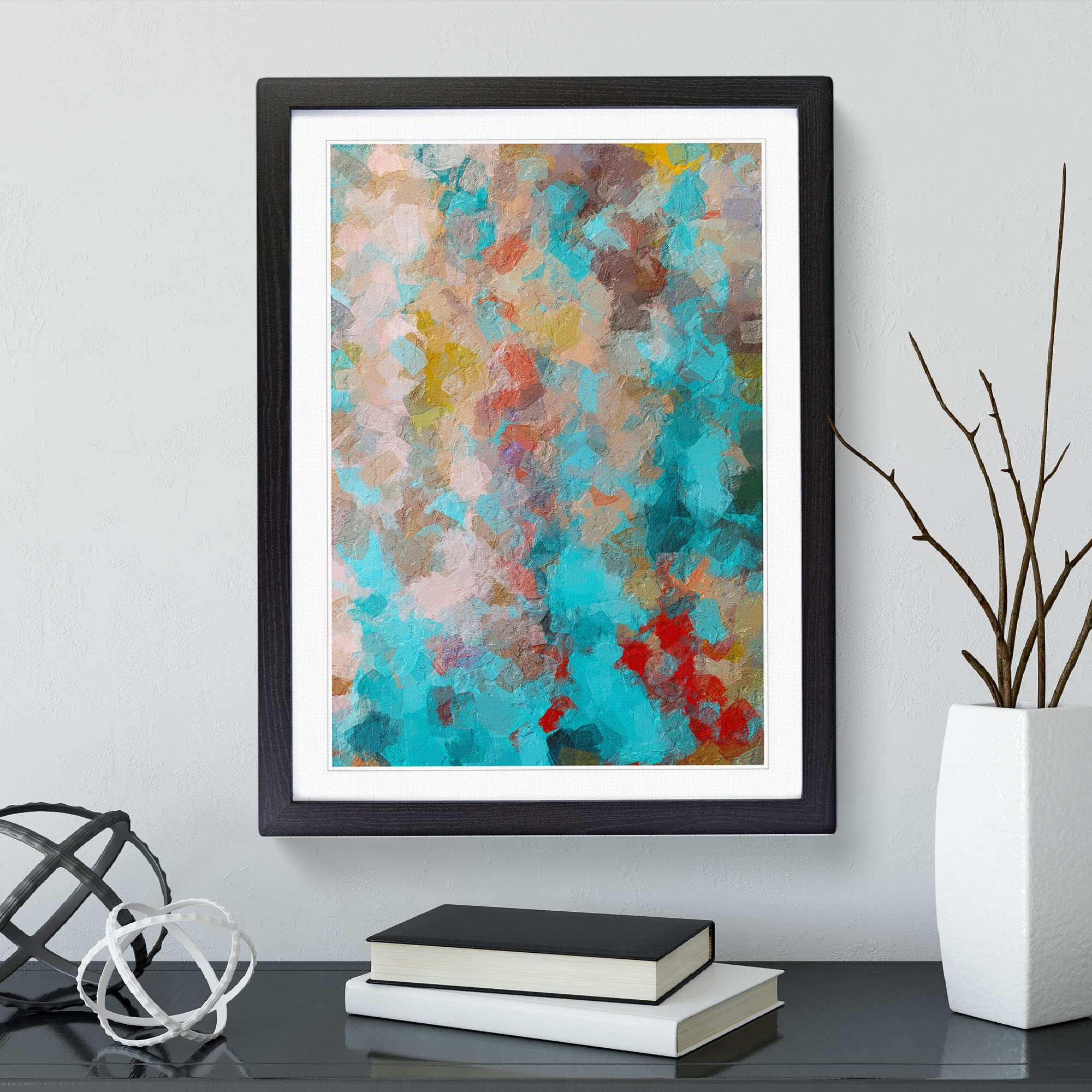 Even The Score Abstract Framed Print, Black, A3 (34 x 46 cm) - Image 2