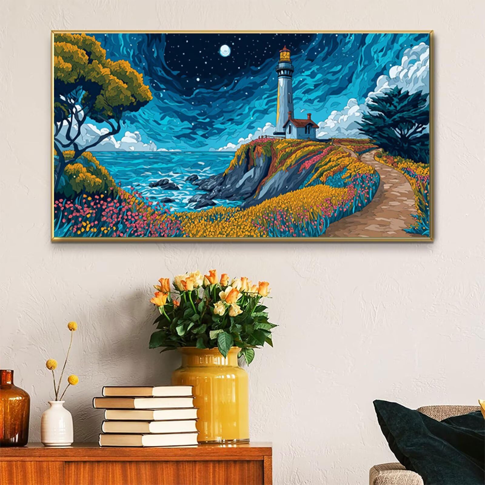 Diamond Painting Erwachsene,Italien Diamant Painting Bilder 90x180cm