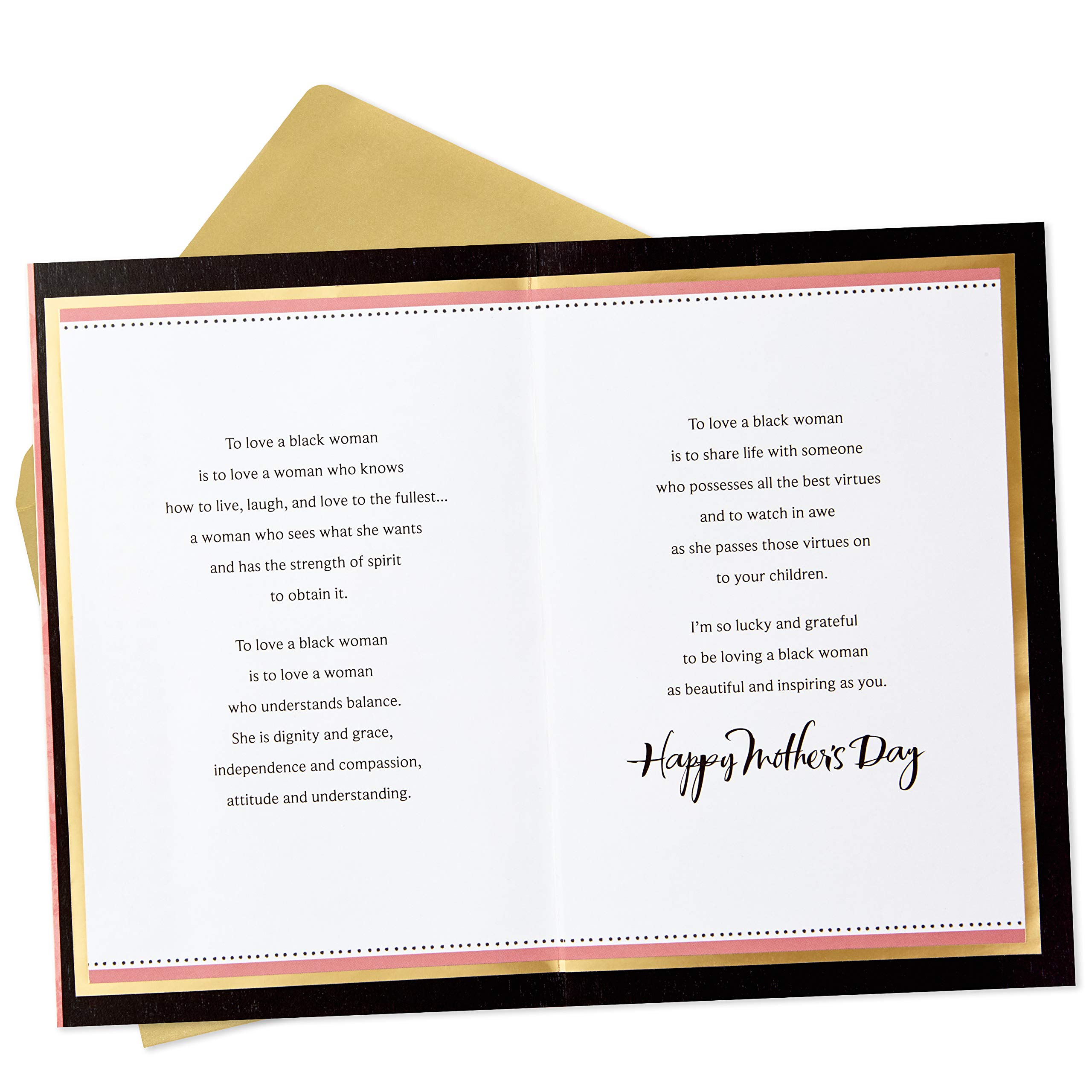 Amazon.com: Hallmark Mahogany Mothers Day Card for Wife (to Love a Black  Woman) : Everything Else