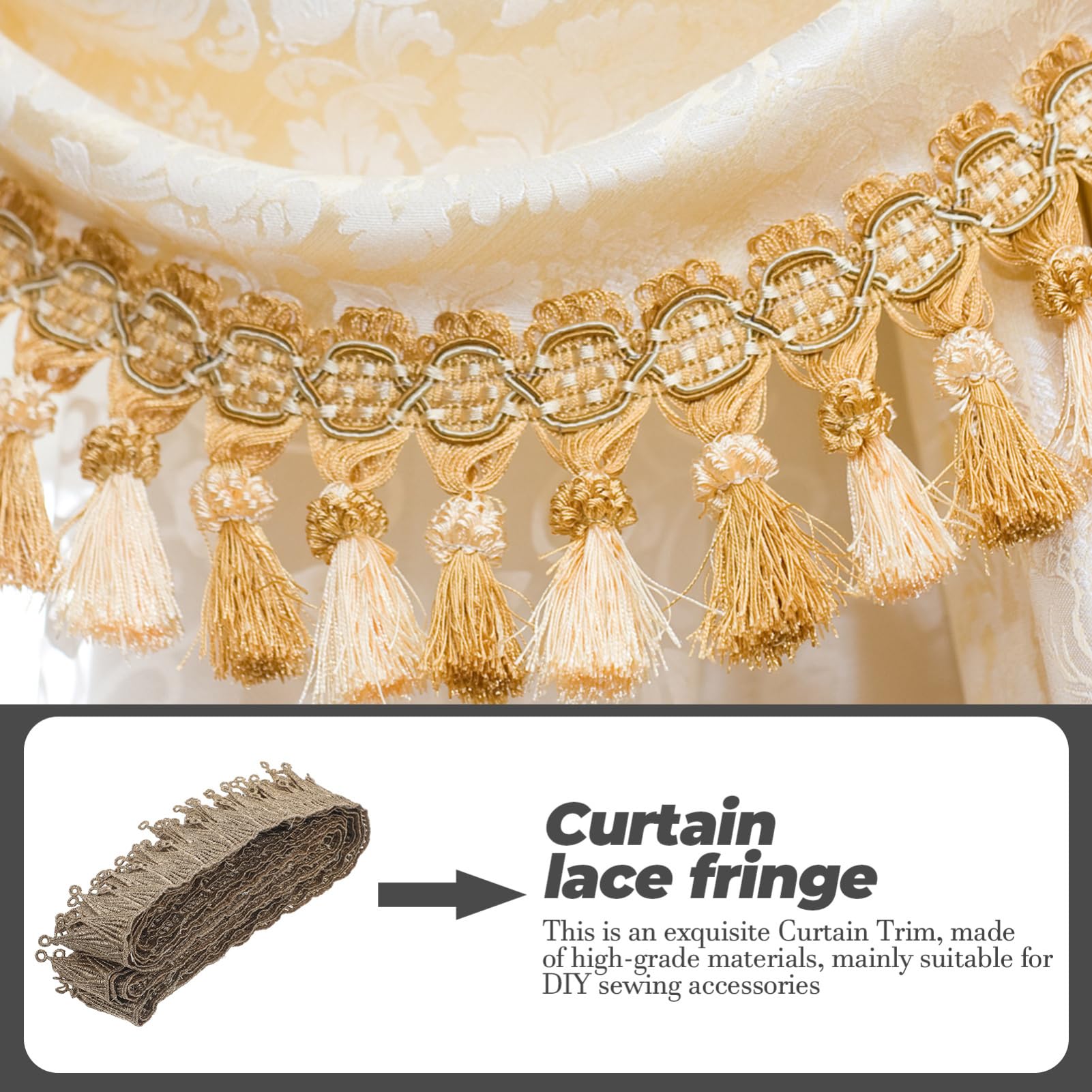 NUOBESTY Accesorios de Encaje Ribete de Tela Adorno de Cortina para Boda Vestido de Novia DIY Encaje Hogar
