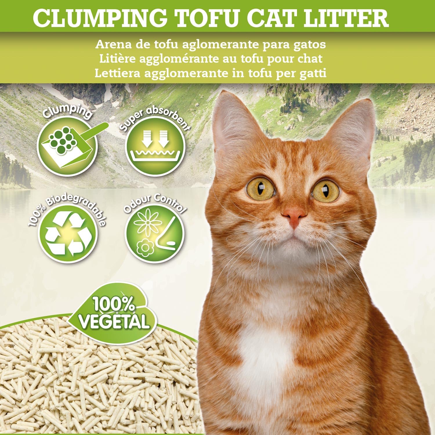 Żwirek Tofu dla kotów 6 l - opakowanie 6 sztuk - spoiwo i chłonne