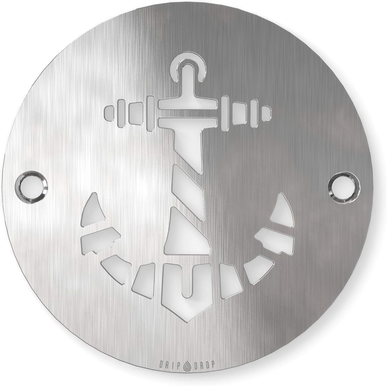 DRIP DROP Custom Shower Drain Cover (4.00in Round, Anchor