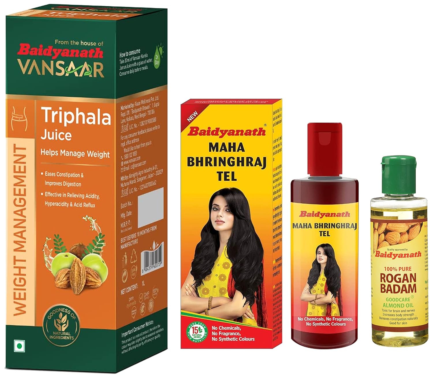 Baidyanath Rogan Badam Oil 100 Pure, Cold Pressed & Sweet Almond Oil For Glowing Skin