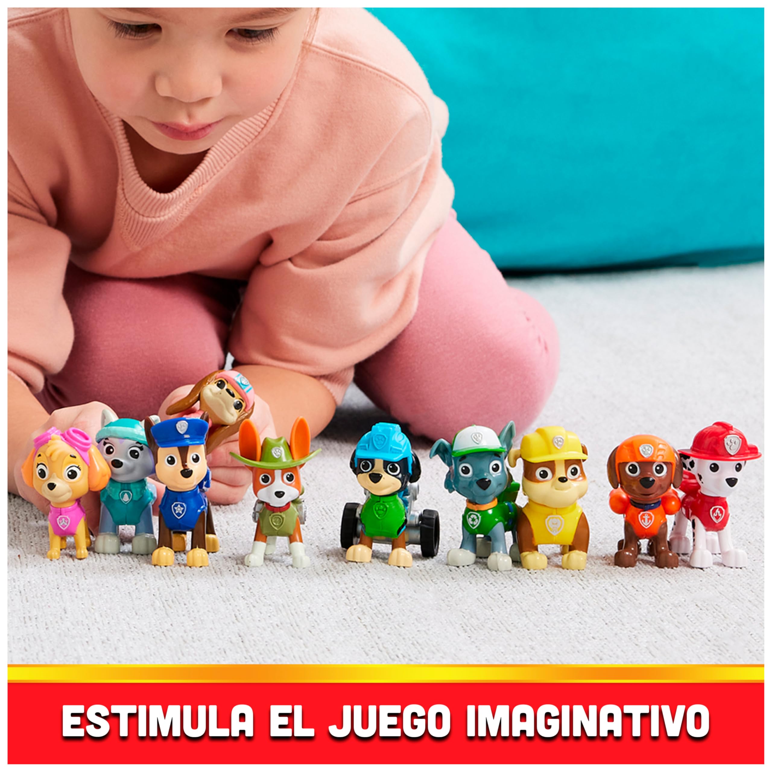 Paw Patrol Patrulla Canina - Pack 10 Figuras Coleccionables 10º Aniversario - Patrulla Canina Juguetes - Juguetes Niños 3 Años + - Regalo Niño 3 Años +