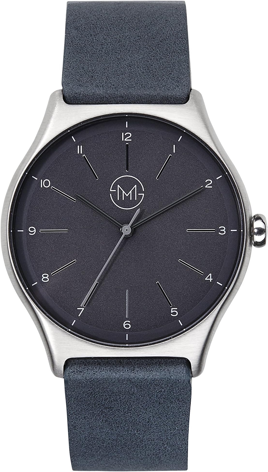 one 05 - Extra slim unisex watch in silver/black