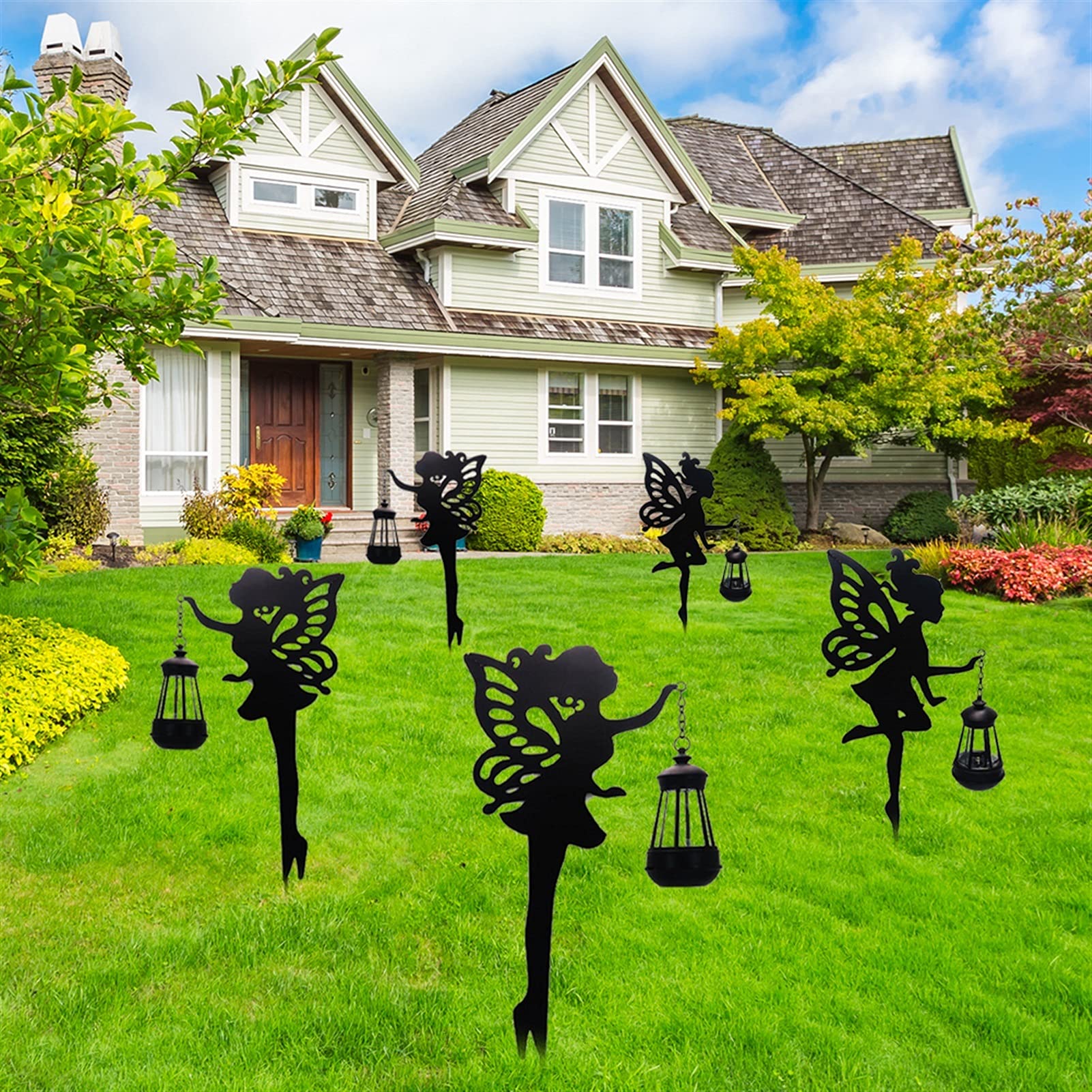 2 Stück LED-Solar-Blumen-Lichterkette, Rasendekoration, Landschaftslicht, wasserdicht, for den Außenbereich, Garten, Rasenpfähle, Lampen, Hofkunst for Zuhause, Hof Lampen