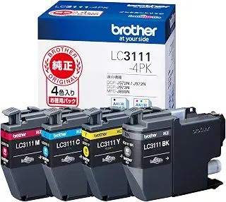 【ブラザー純正】インクカートリッジ4色パック(エコパッケージ) LC3111-4PK-E 対応型番:DCP-J987N、DCP-J982N、DCP-J582N、MFC-J738DN 他