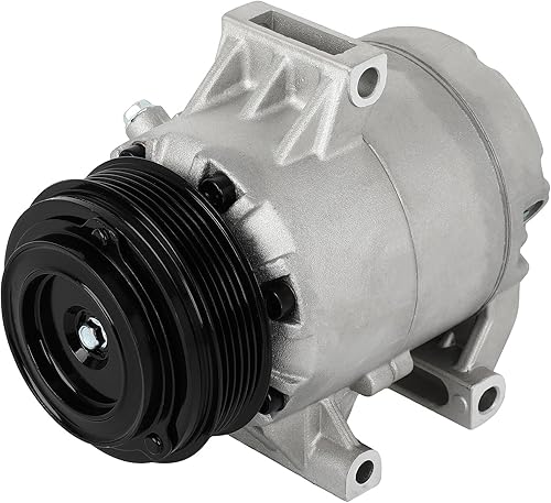 cciyu Compresor de CA para coche 2004-2006 para Chevrolet Malibu 3.5L, compresor de aire acondicionado con embrague 6 ranuras 25978333