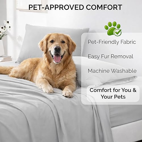 Vista 10 de Southshore Fine Living, Inc. Juego de sábanas de 21 pulgadas con bolsillo extraprofundo tamaño California King, juego de 6 piezas de sábanas