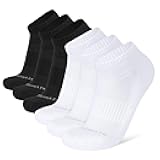 Comfortable Cotton Cushioned Ankle Low Cut Socks for Men Women Non Slip and Breathable for Running 6 Pairs