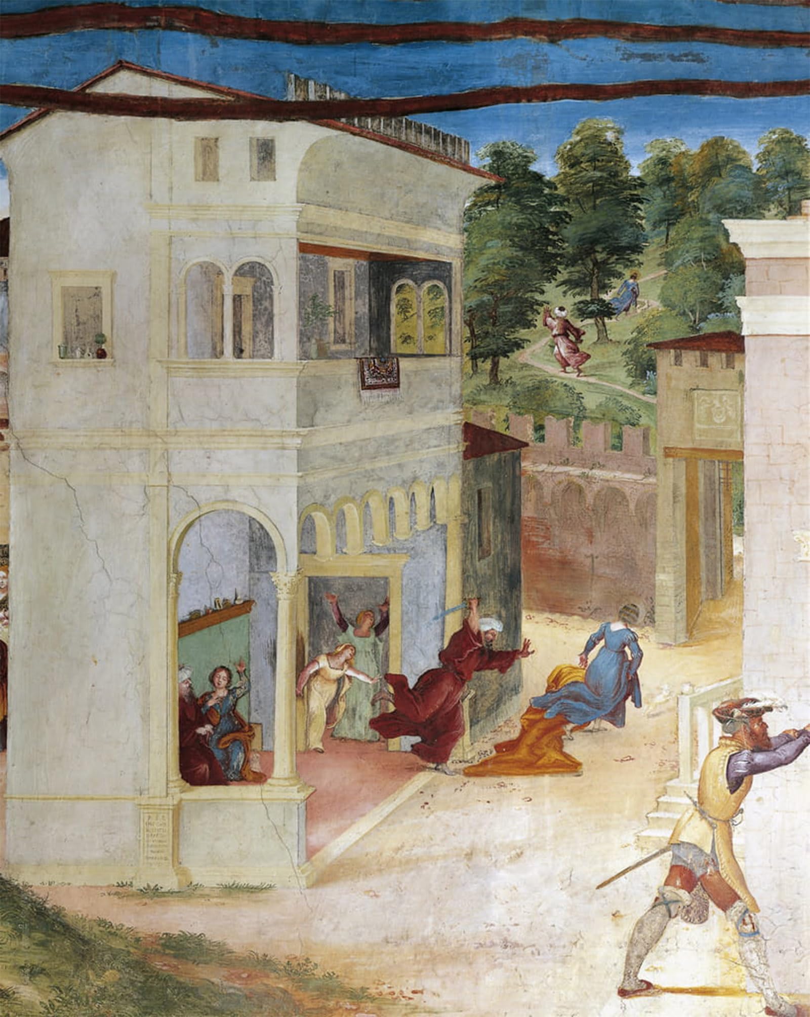 ARTXLXXBN Famous Prints Artwork Pictures Poster Painting Art St Barbara Attacked by Famous Artist Artwork Landscape Pictures for Home Decor 60x90cm