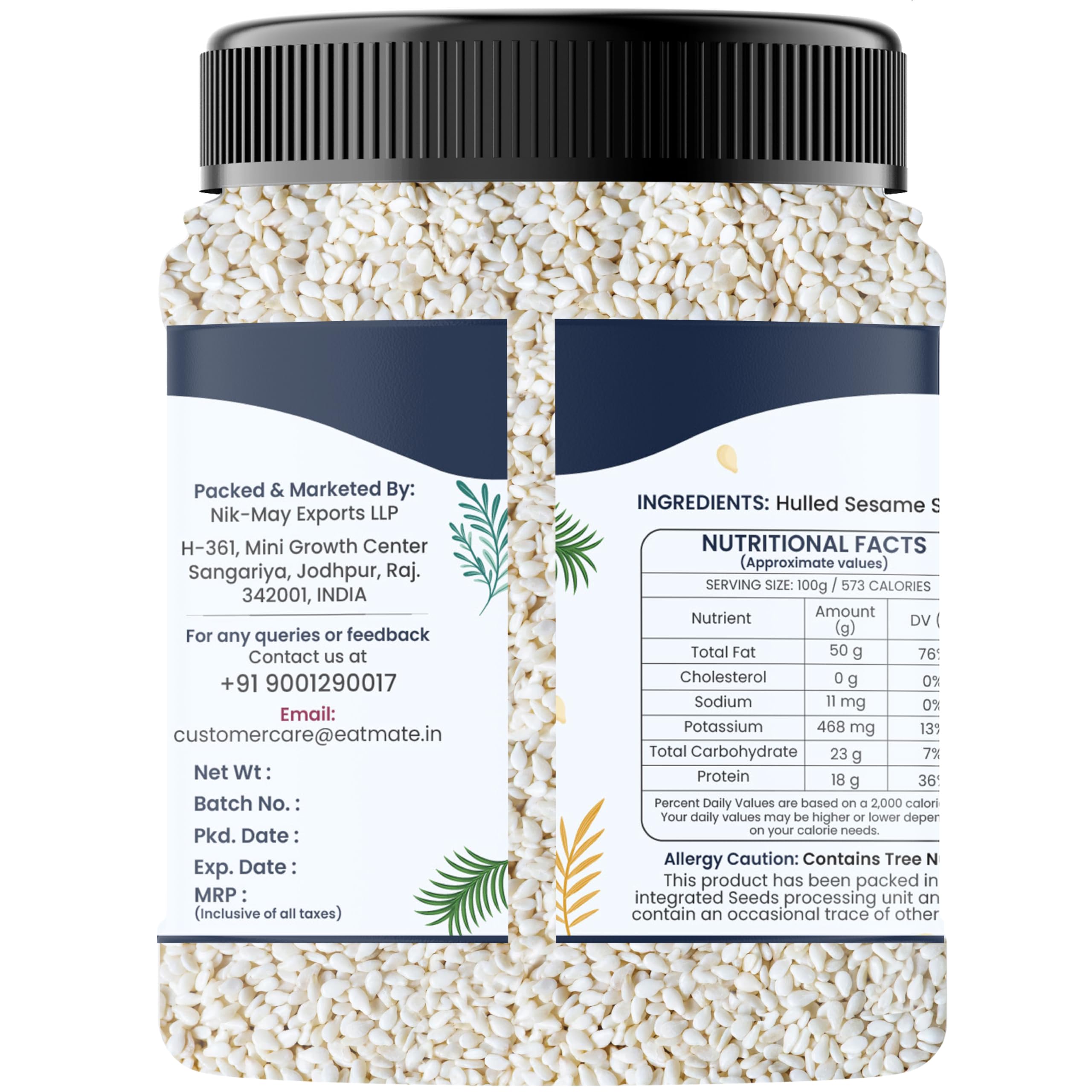 Eatmate Premium White Sesame Seeds 1 Kg| Natural White Til Seeds | Rich in Nutrients & Protein | Fresh Indian Till for Cooking, Baking, Roasting & Healthy Snacking 3
