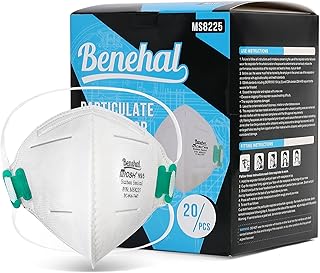 LotFancy NIOSH N95 Mask, 20PCS Particulate Respirator, N95 Face Mask for Construction, Cleaning, Disposable Air Filter Masks against Dust, Pollution, Particle, Smoke