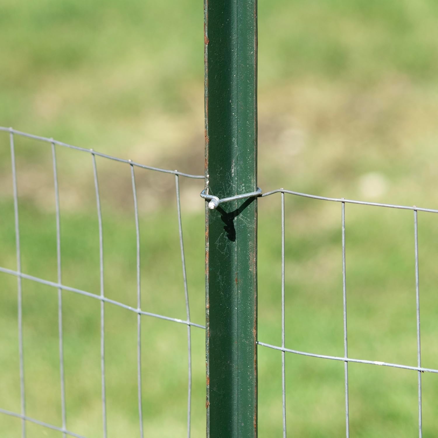 YARDGARD – 11 Gauge Galvanized Steel T‑Post Tie System – 200 Wire Ties with Drill Chuck – Heavy Duty Fastening Kit – For Chain Link Fence | T‑Post Fencing | Livestock and Garden Enclosures