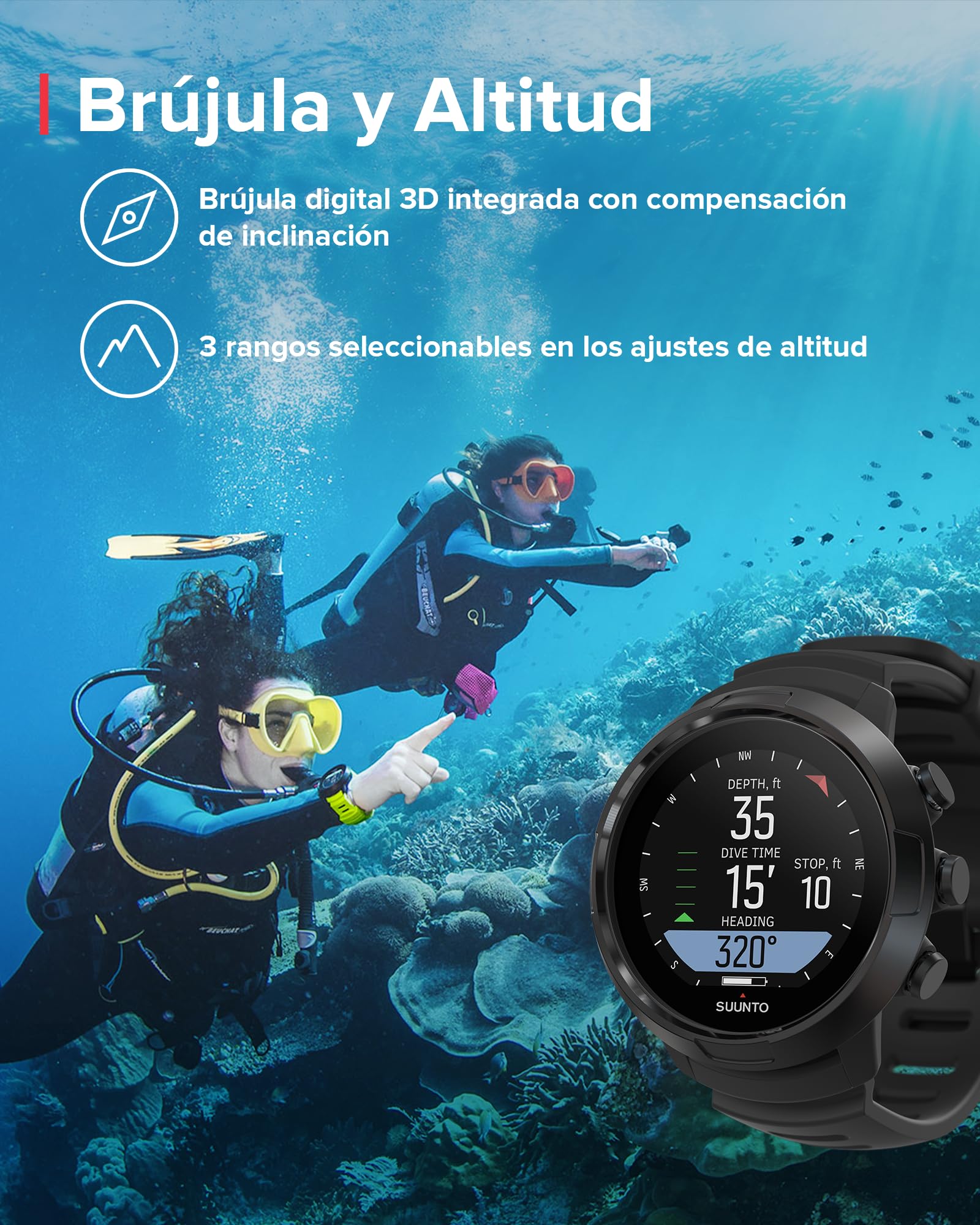 Suunto Ordenador de Buceo Dive D5