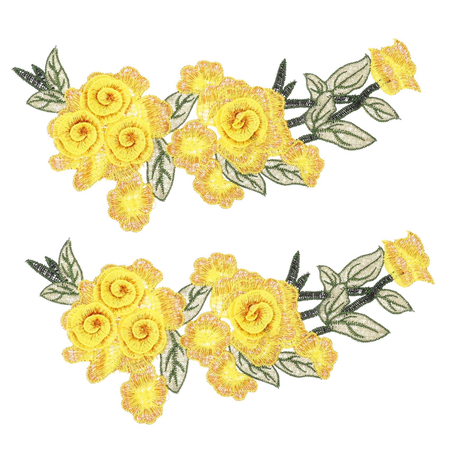 Kleiderapplikationen, Gestickte Blumen-Stoffaufnäher, 6 Stück, romantische Aufnäher