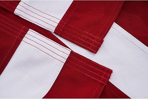 Miniatura 5 de Homissor Banderas de algodón con bandera estadounidense de 3 x 5 pulgadas, banderas bordadas con estrellas resistentes para interiores y exteriores