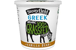 Stonyfield Organic 100% Grassfed Vanilla Greek Yogurt 24 oz. Tub