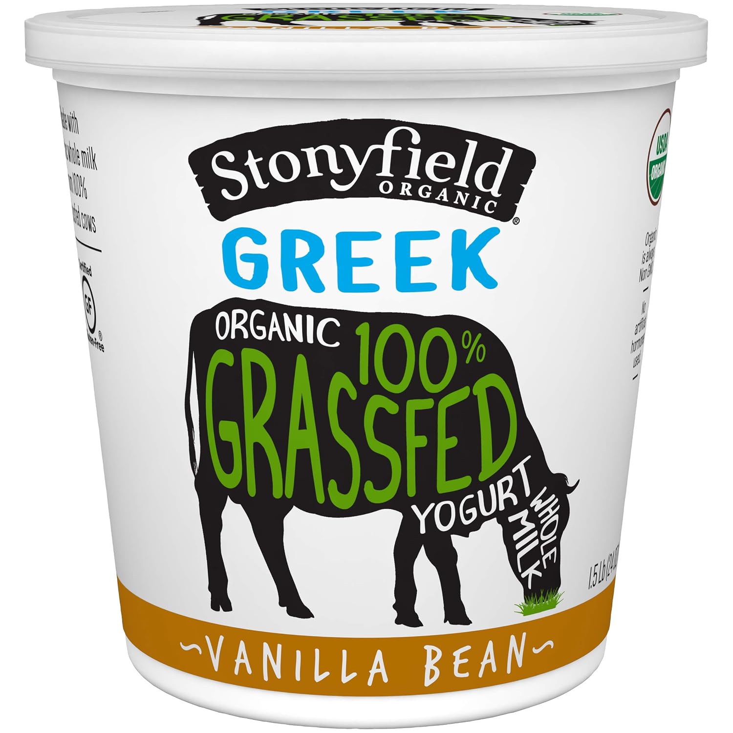 Stonyfield® Organic 100% Grassfed Vanilla Greek Whole Milk Yogurt 24 oz. Tub