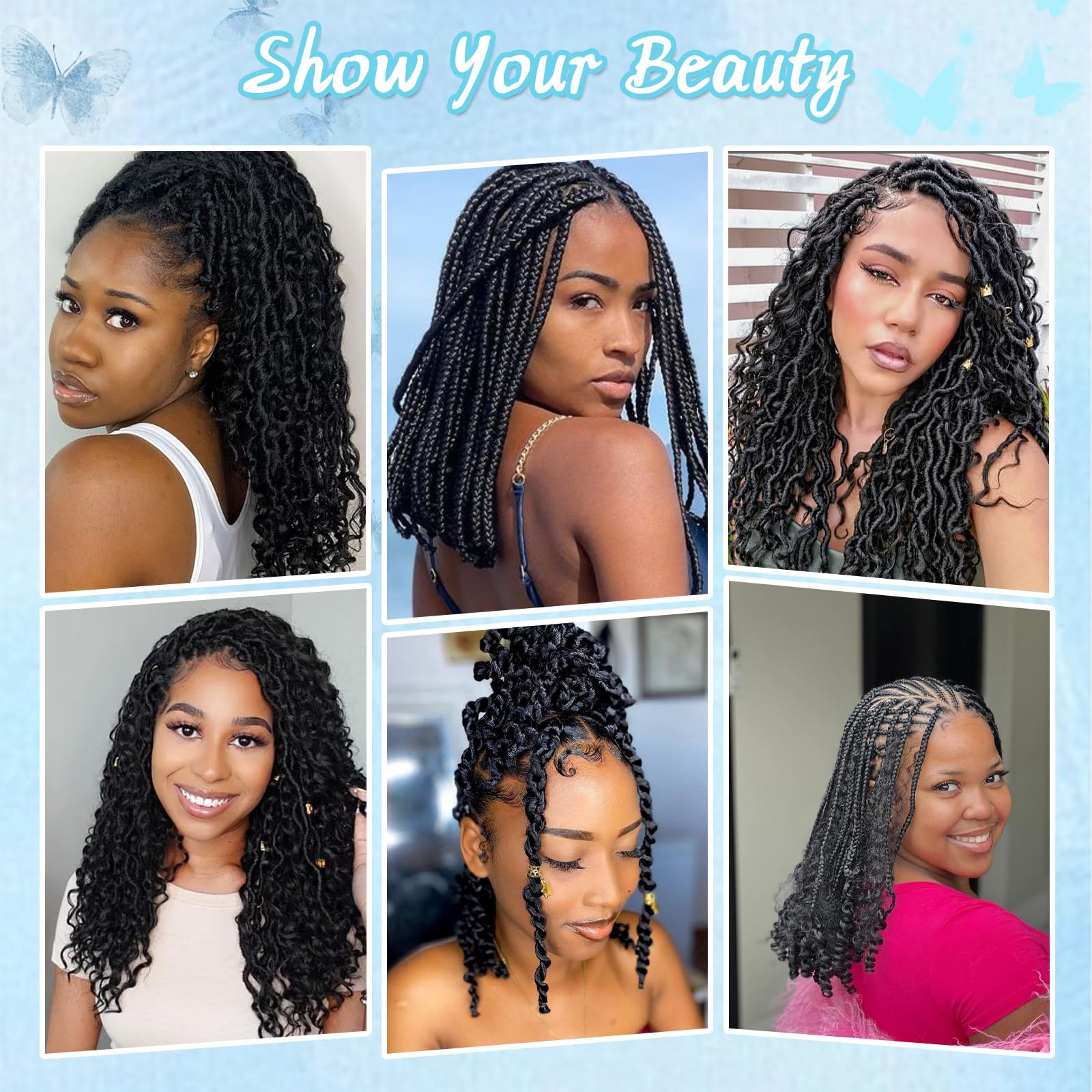 Soft Twist Hair for Afro Marley Locs Black Pre-Separated Spring Twist Hair for Locs Crochet Braiding Hair for Curly Marley Braiding Hair Extensions for Women (12 Inch (Pack of 8)) - Image 3