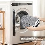Lit de chien orthopédique Grand Chien Size avec Oreiller 91x61cm, Lits de canapés pour animaux de compagnie avec couvercle lavable amovible et fond antidérapant, gris