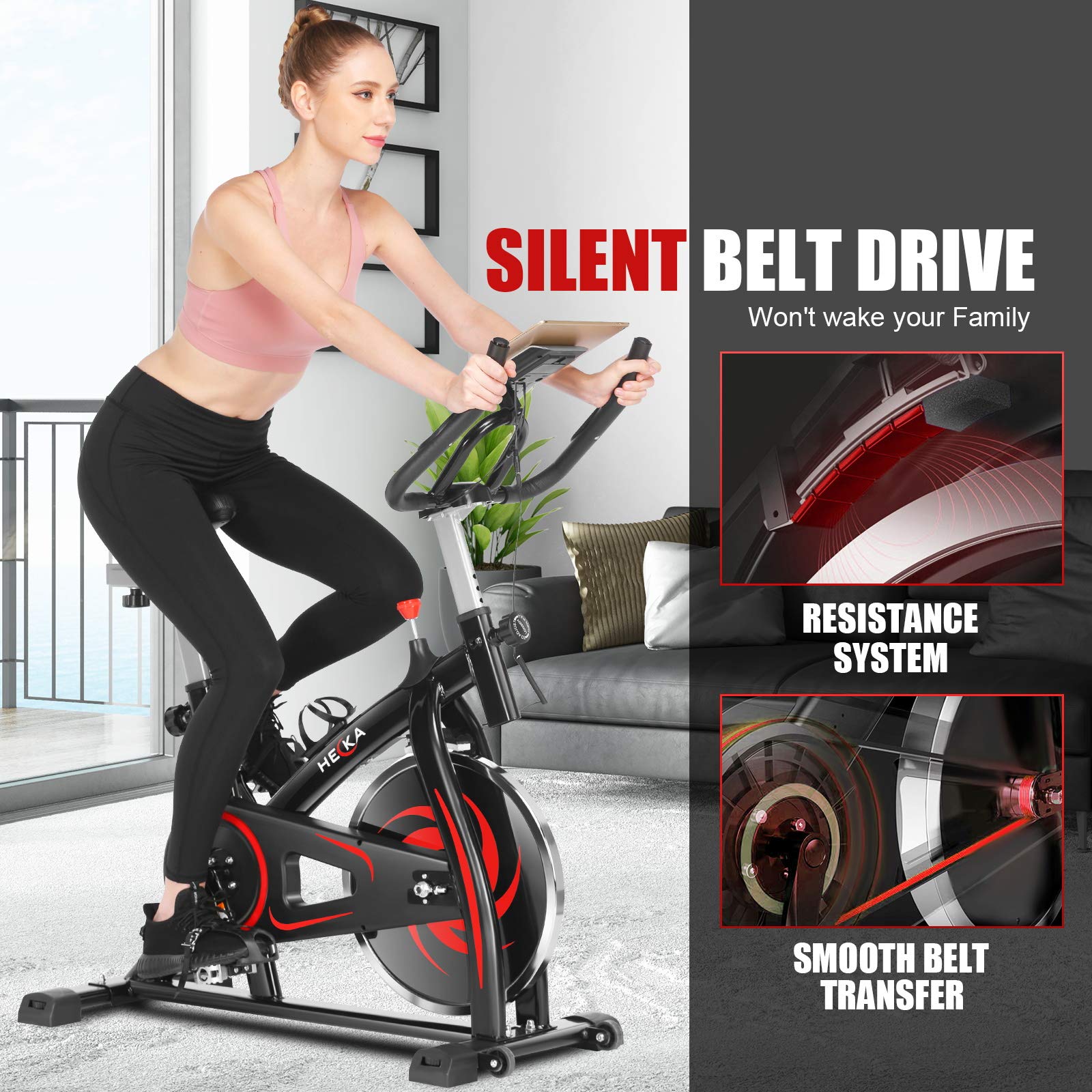 Amazon | エクササイズバイク インドアサイクリングバイク 35ポンド