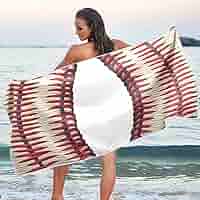 Amazon.com: Kigai Baseball Red Stripe Quick Dry Beach Towel