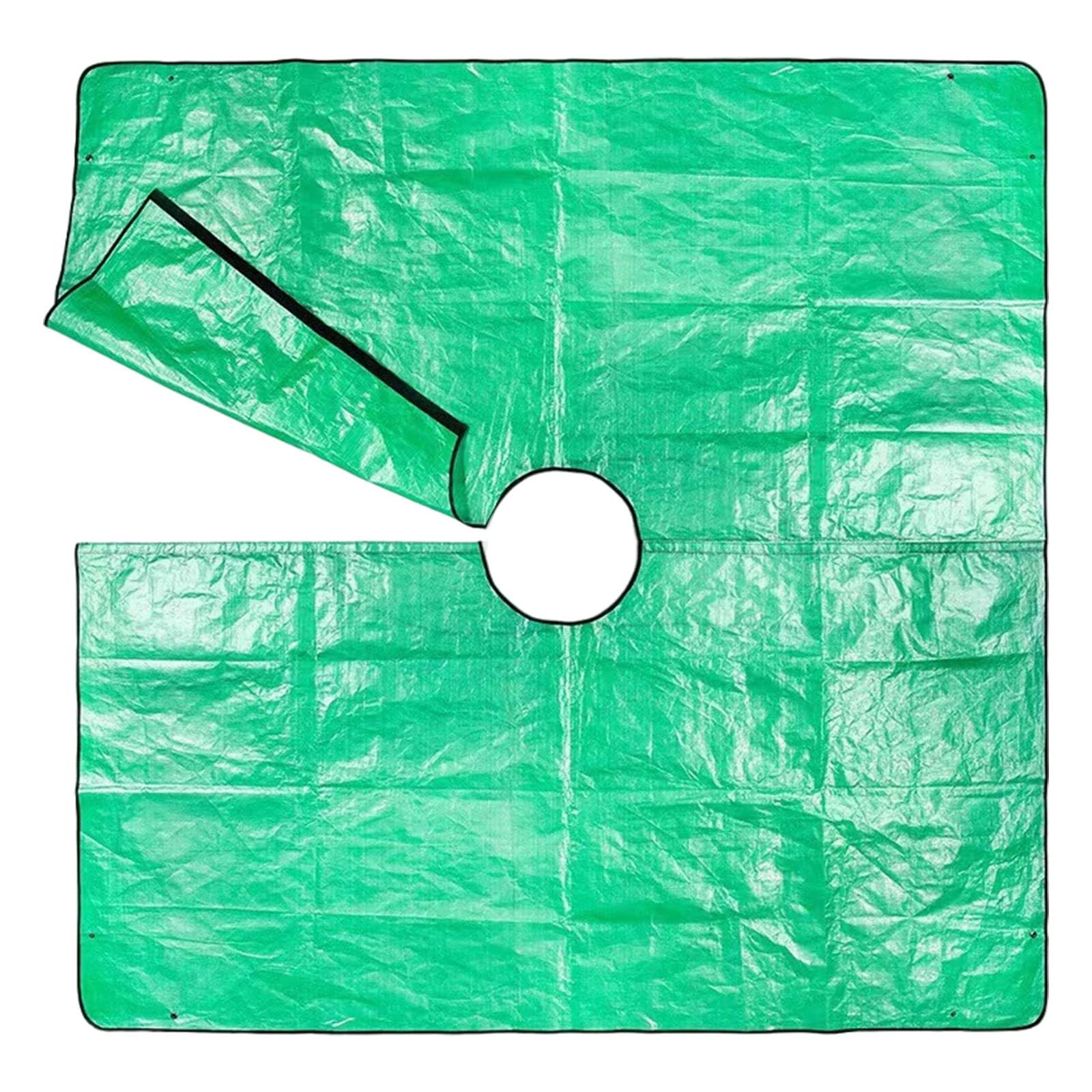 Duty Garden Landscape Tarp 78.7" x78.7" for Pruning Tasks with 12 Inch Central Hole and Secure 4 Corner Buckles Yard Cleanup Tarp