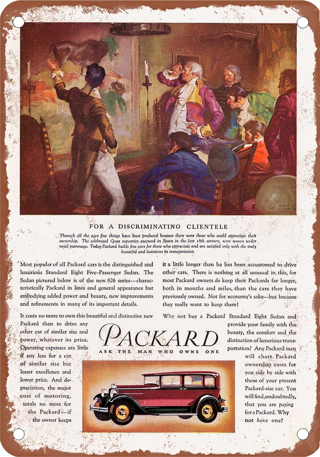 Miaomansenstore Metal Sign - 1930 Packard Vintage Ad 04 - Old Retro Rusty Look Home Decor