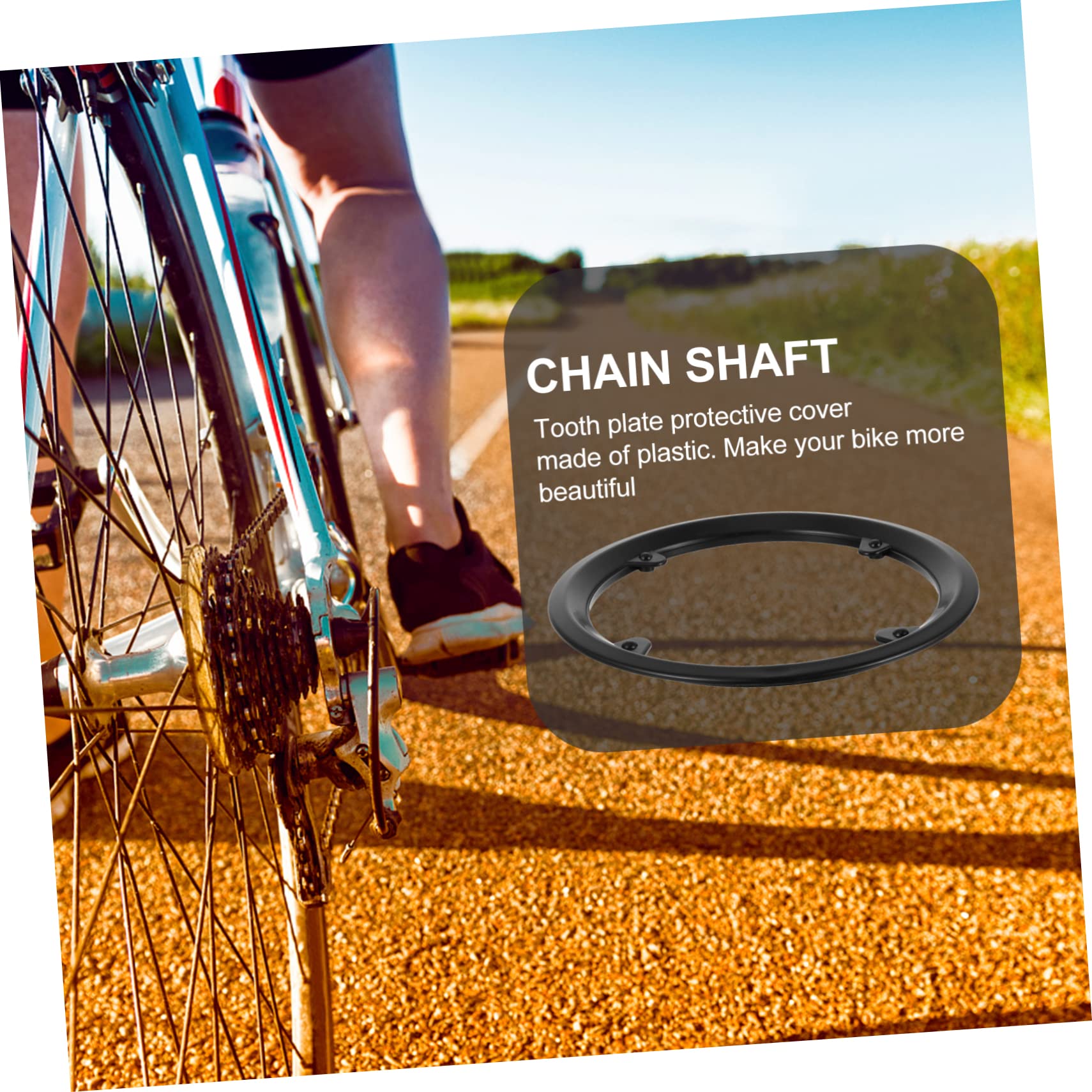 Hemoton 3Pcs Mountain Bike Chainring Guard Durable Chain Protector for Bolt Sprocket Easy Install Cover for Chain Protection Prevents Oil Stains Enhances Aesthetic