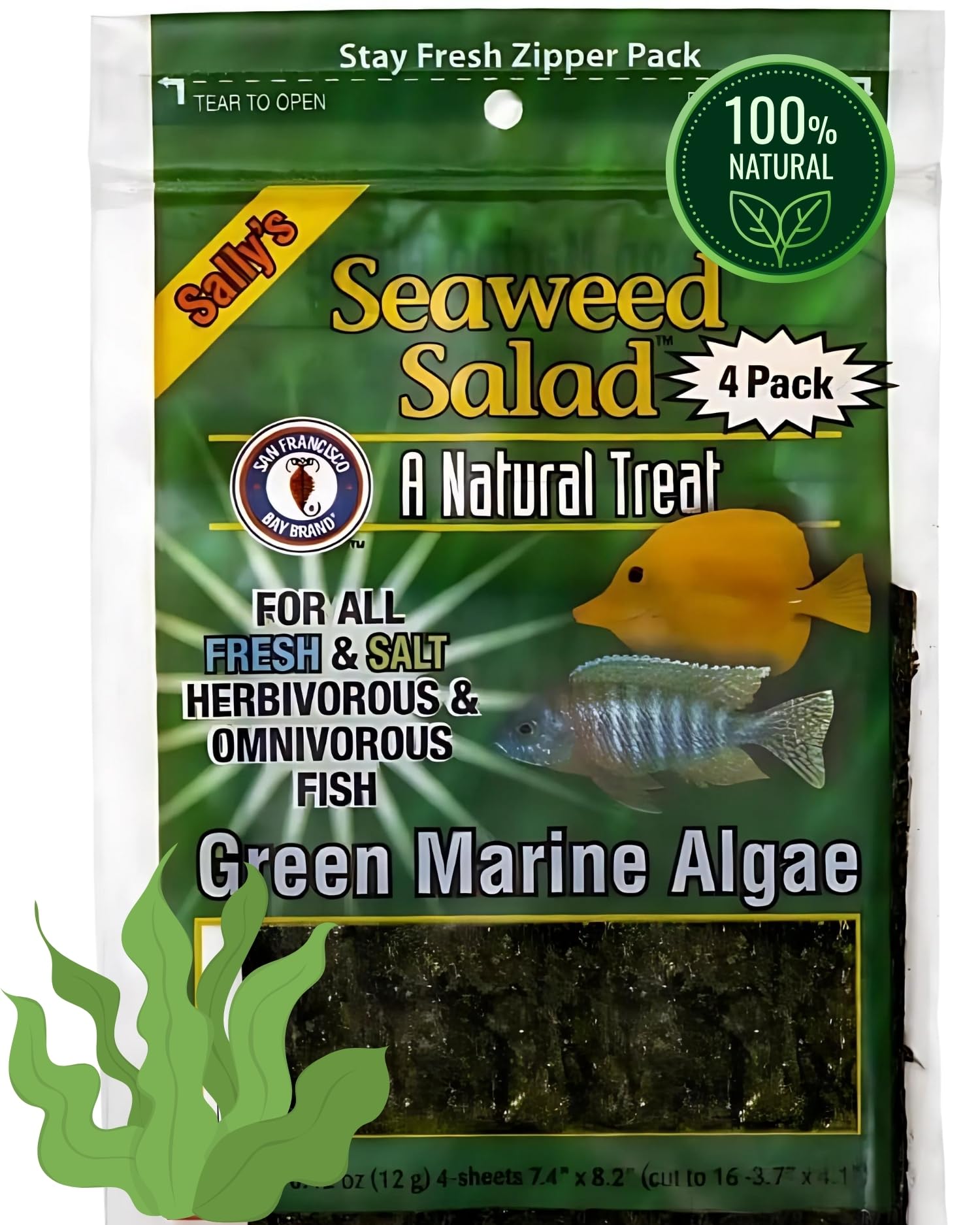Amazon.com: San Francisco Bay Brand Fish Food Seaweed Sheets