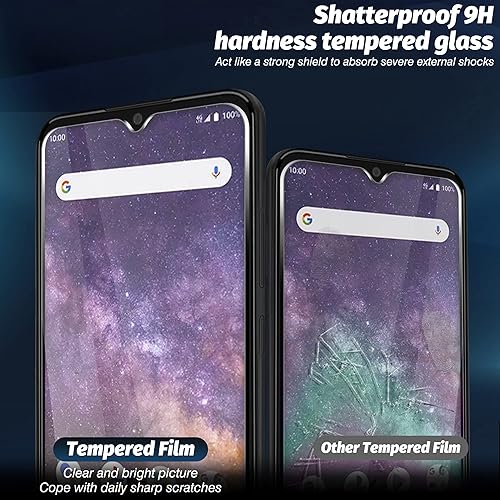 Miniatura 6 de Orzero Paquete de 3 protectores de pantalla de vidrio templado compatibles con Wiko Voix, bordes de arco 2.5D, antiarañazos, alta definición, sin