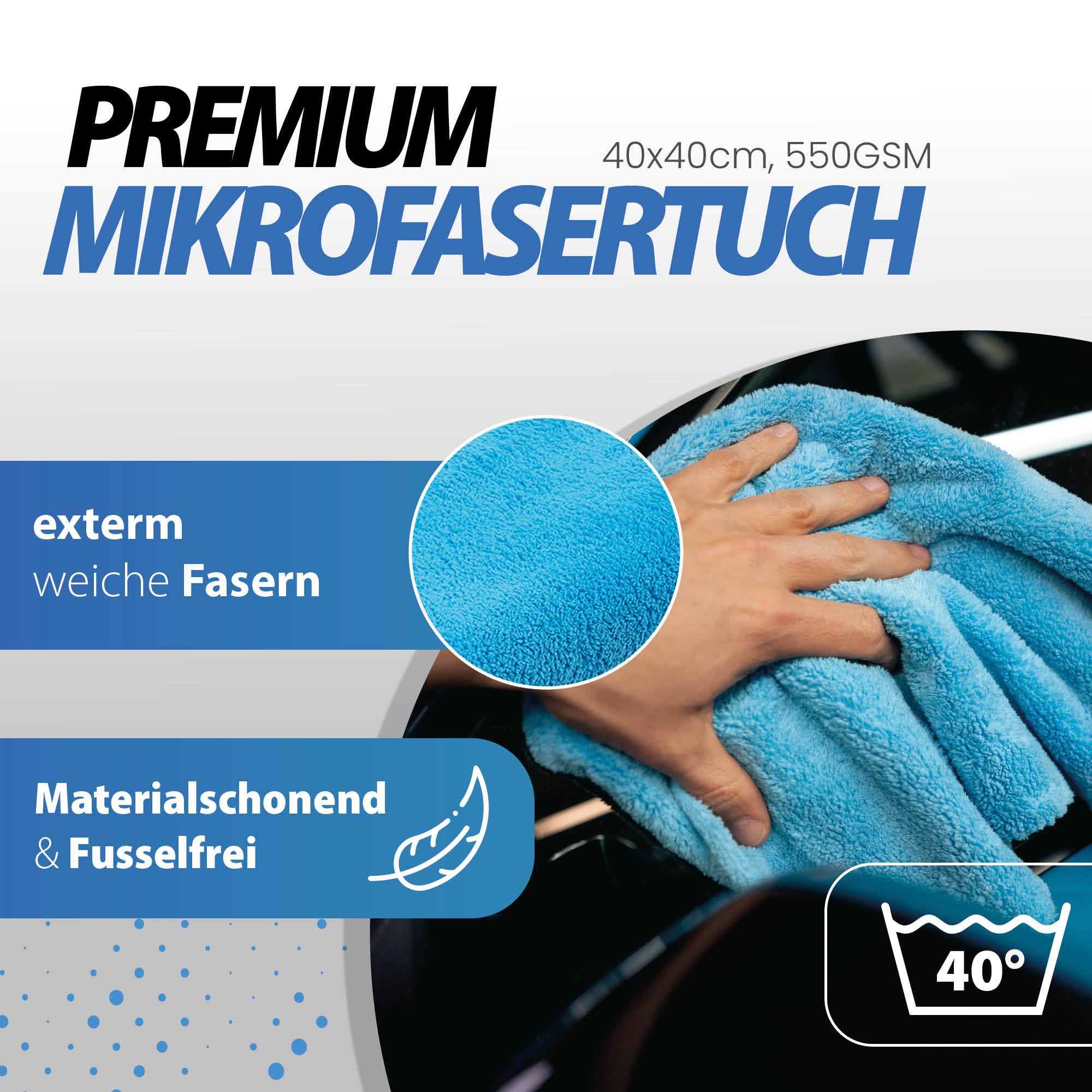 detailmate Menzerna Auto Polituren Set: Menzerna: Heavy Cut Compound 1000 + Medium Cut Polish 2500 + Super Finish 3500 + Koch Chemie AllroundQuickShine 140ml + detailmate Mikrofasertuch 550GSM