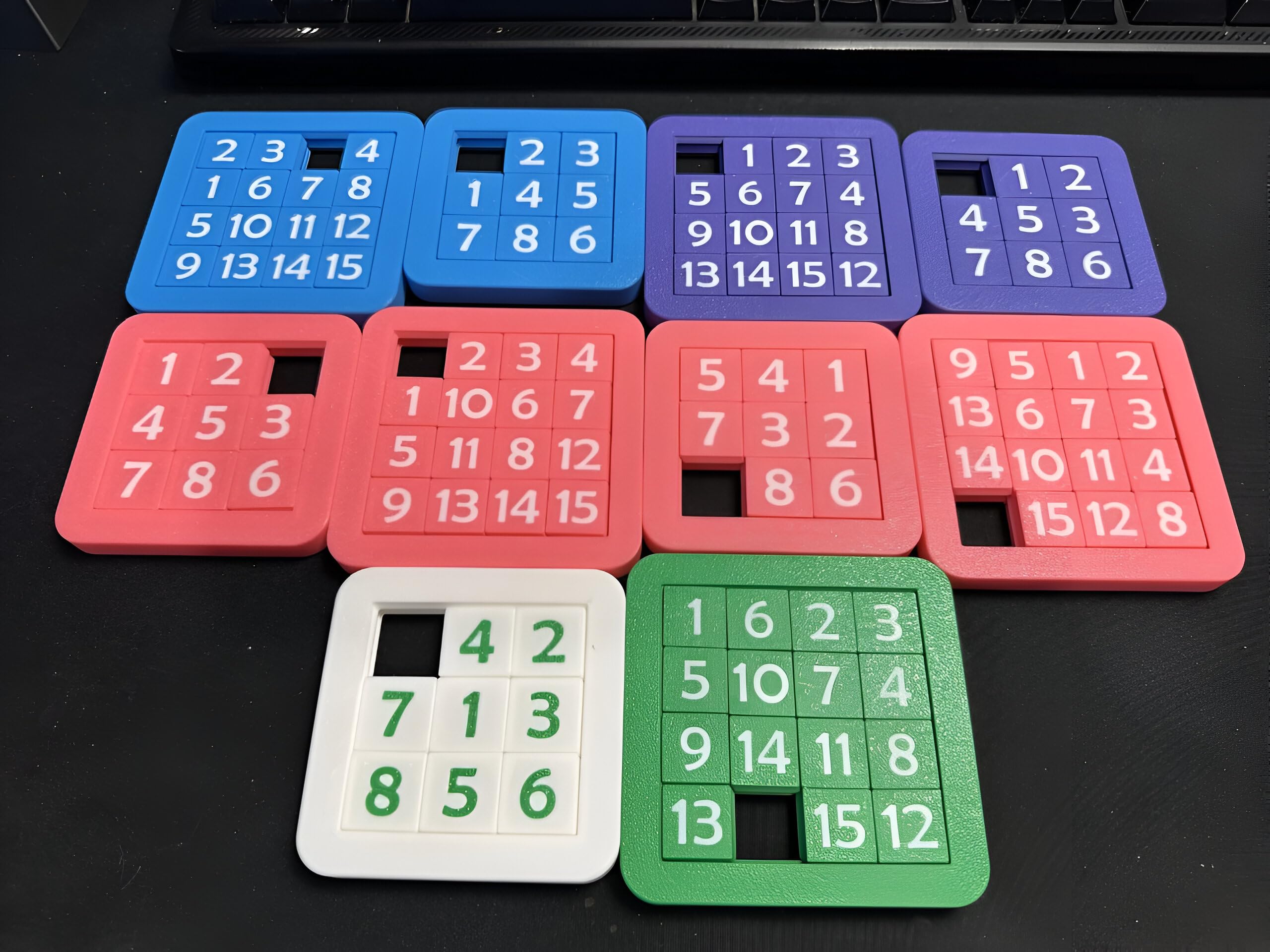Beoals Number Sliding Puzzle Game, Multicolor PlasticPuzzle,Figure Toy, Classic 15-Piece Brain Teaser 4