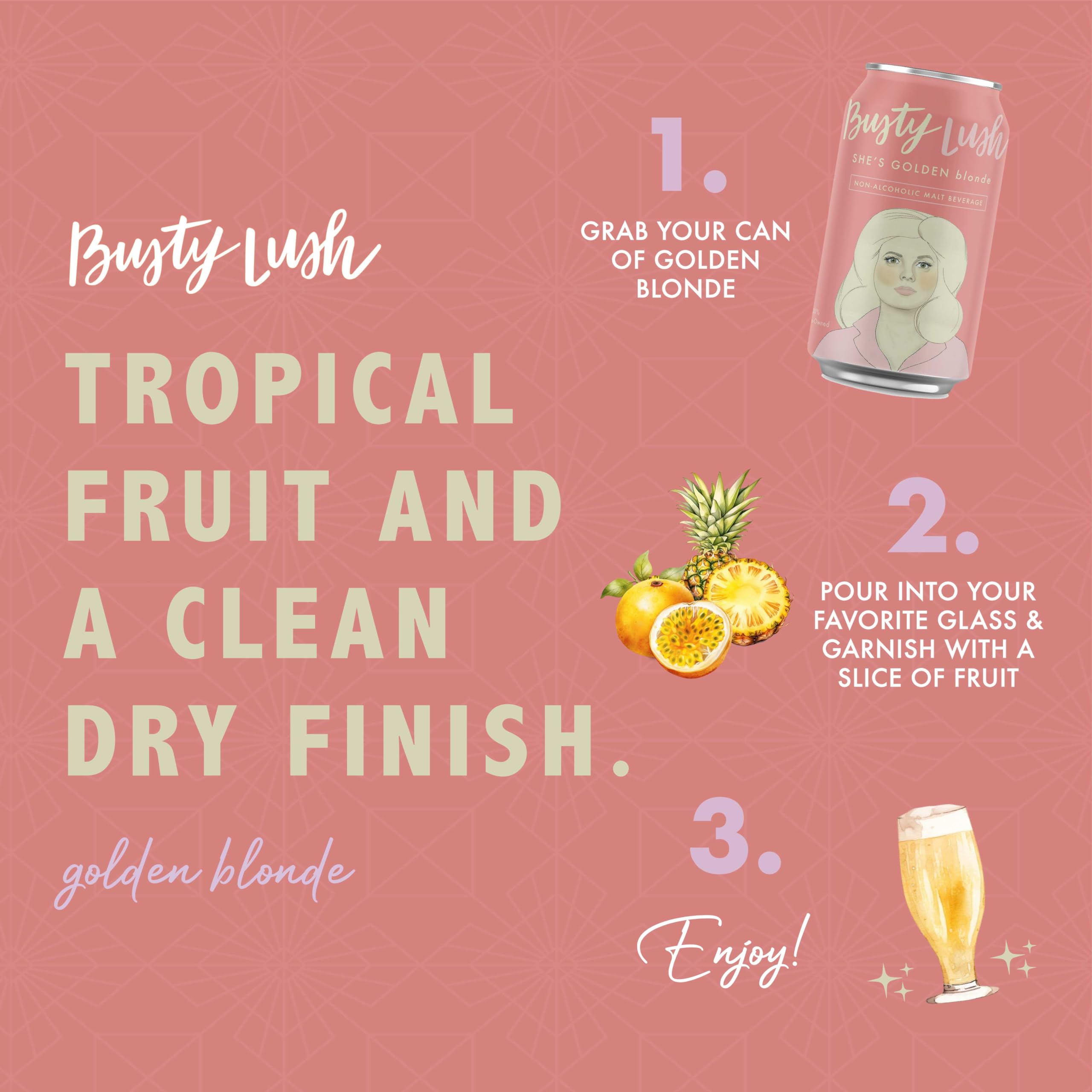 Amazon.com: Busty Lush Non-Alcoholic Craft Beer, Blonde Ale – Non