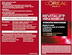 Crème hydratante pour le visage L'Oréal Paris, Crème hydratante pour le visage avec Pro-Rétinol, Vitamine C et Acide hyaluronique, Crème au rétinol réduit l'apparence des rides et raffermit la peau, Revitalift Triple Power LZR, 50 ml
